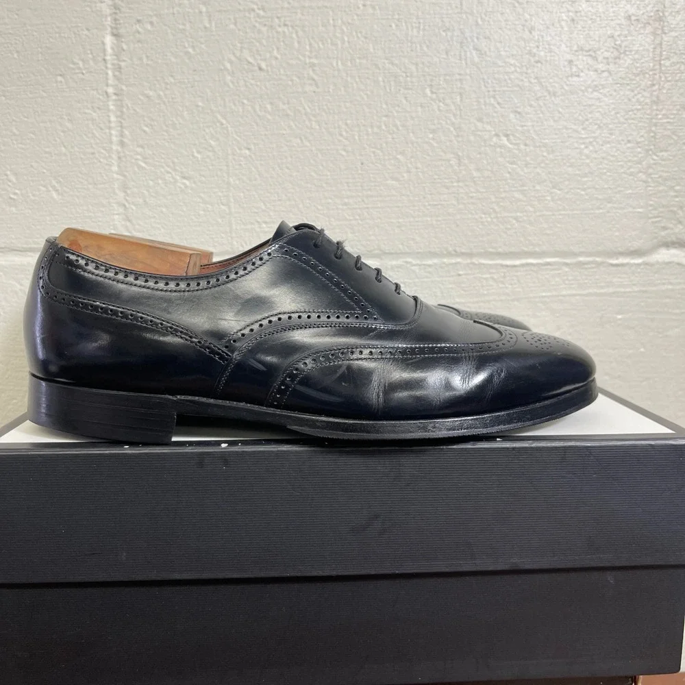 Nordstrom Black Leather Wingtip Oxford Dress Shoes Lace up Men's Size 11 D/B